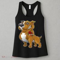 Brown Pitbull I Love Mom Women's Tank Top thumb 3