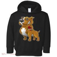 Brown Pitbull I Love Mom Toddler Hoodie thumb 0