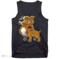Brown Pitbull I Love Mom Tank Top thumb 0
