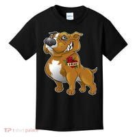 Brown Pitbull I Love Mom Kids T-Shirt thumb 0