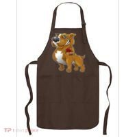 Brown Pitbull I Love Mom Apron thumb 0
