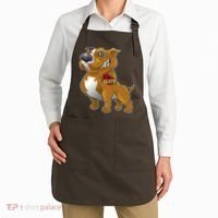 Brown Pitbull I Love Mom Apron thumb 2