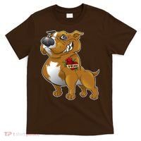 Brown Pitbull I Love Mom T-Shirt thumb 0