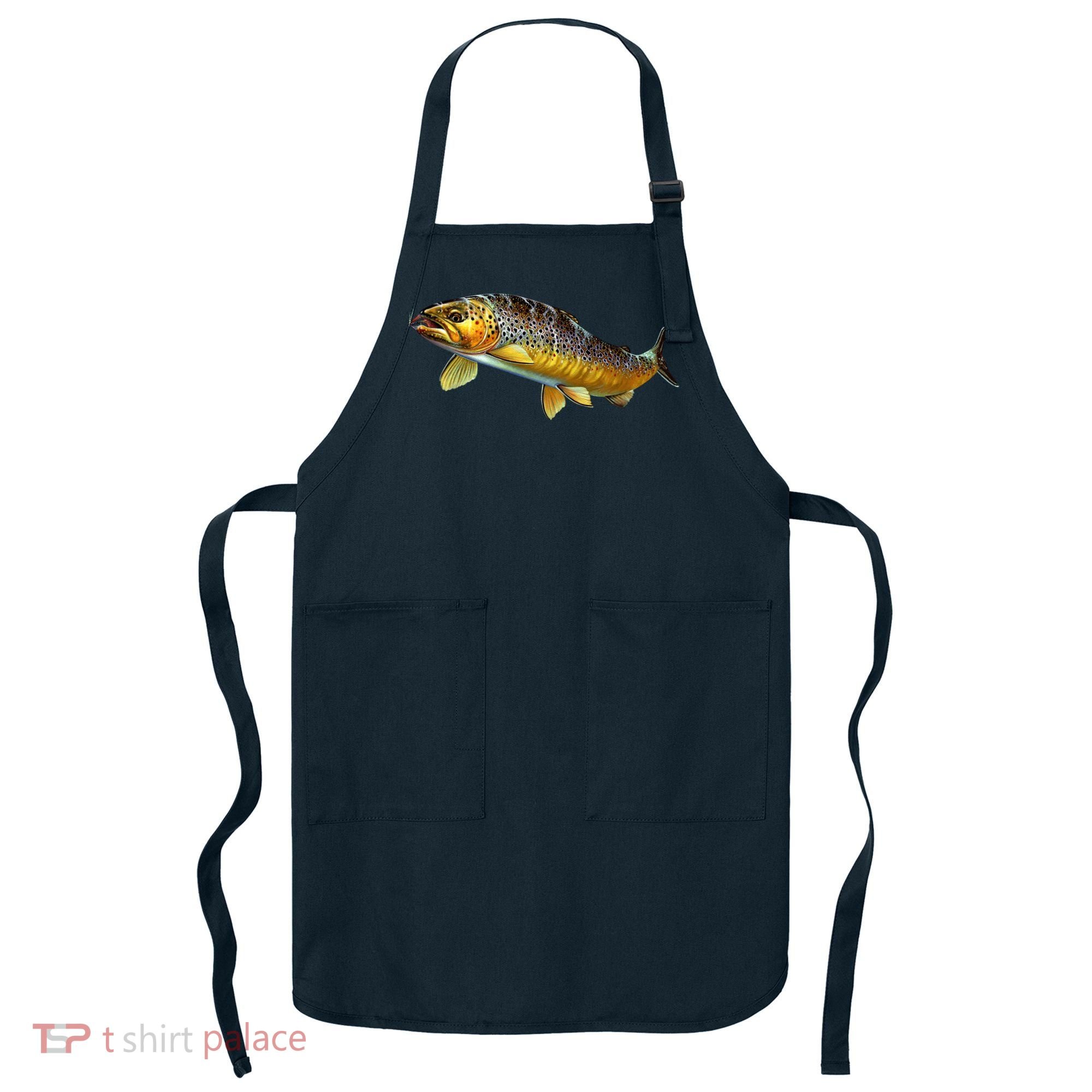 Brown Trout Fish with Fly Apron