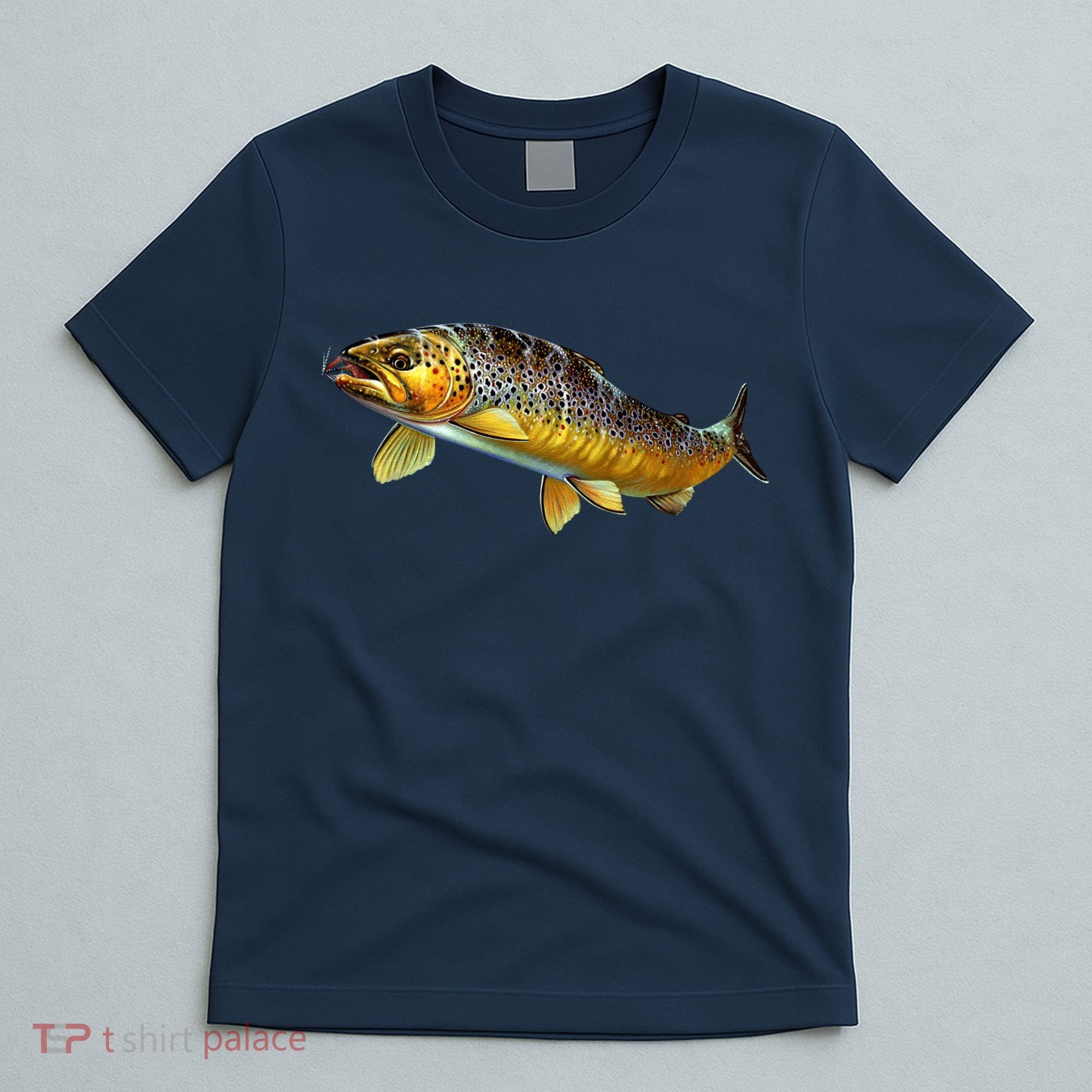 Brown Trout Fish with Fly T-Shirt