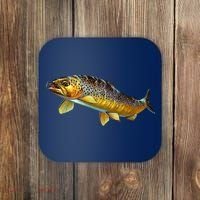 Brown Trout Fish with Fly Coaster thumb 0