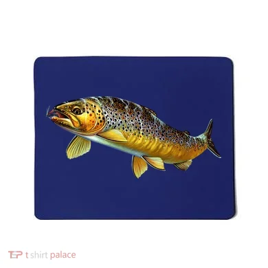 Brown Trout Fish with Fly Mousepad