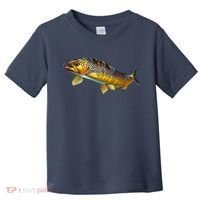 Brown Trout Fish with Fly Toddler T-Shirt thumb 0