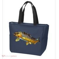 Brown Trout Fish with Fly Tote Bag thumb 3