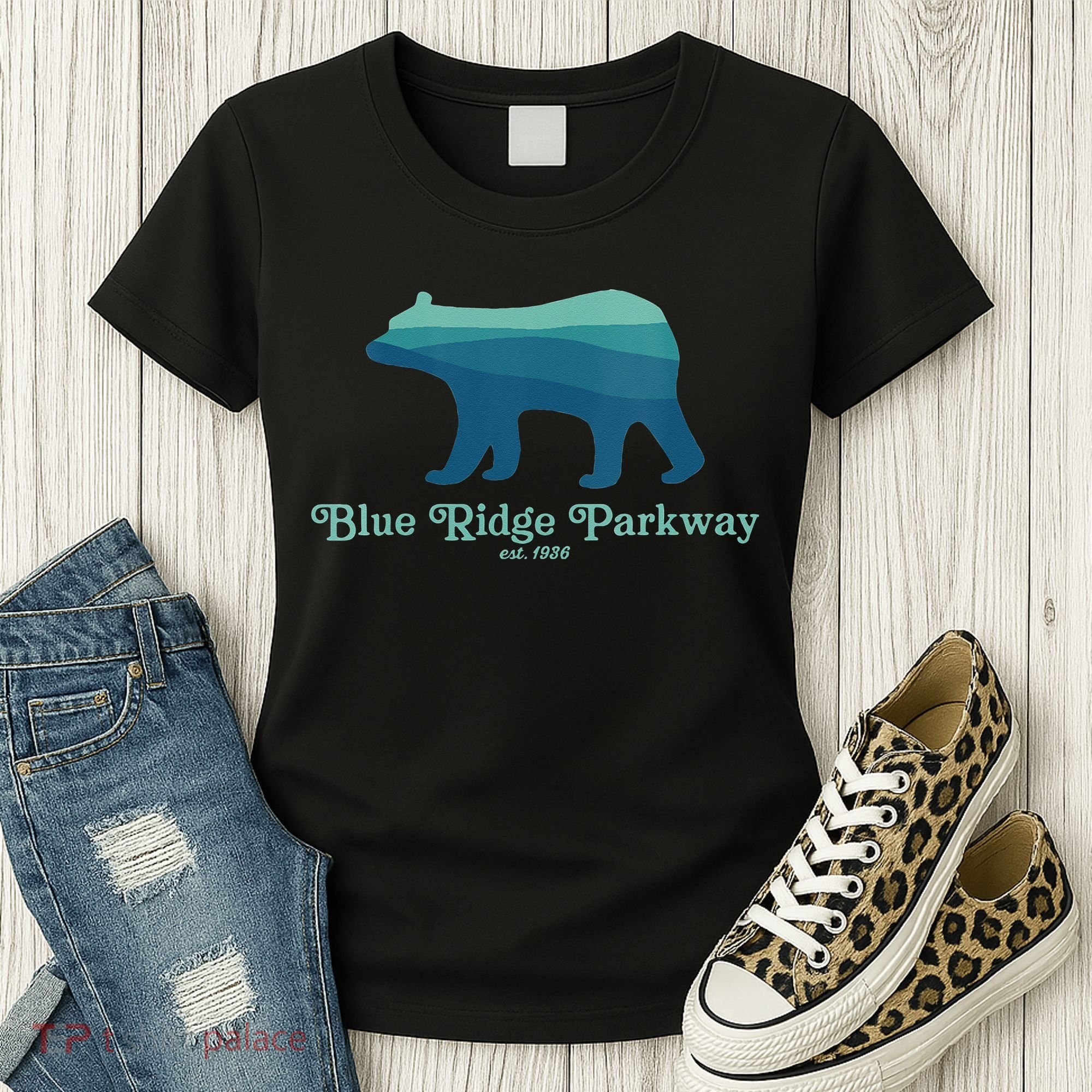 Blue Ridge Parkway Bear Smokies Appalachian Mountains Women's T-Shirt