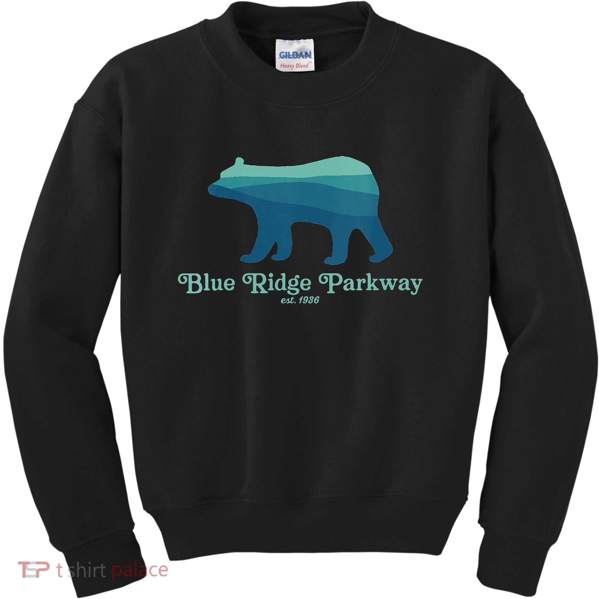Blue Ridge Parkway Bear Smokies Appalachian Mountains Kids Sweatshirt