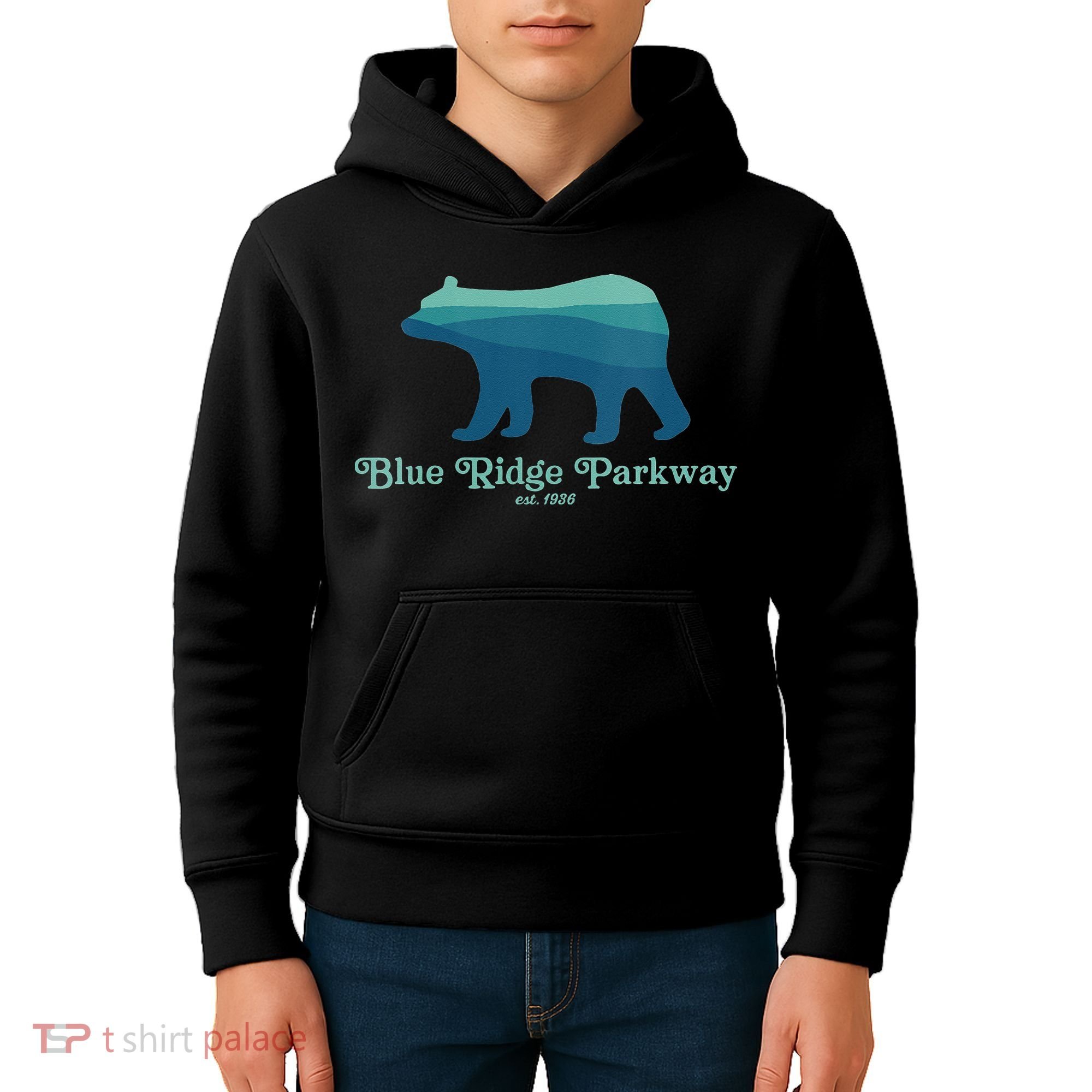 Blue Ridge Parkway Bear Smokies Appalachian Mountains Kids Hoodie