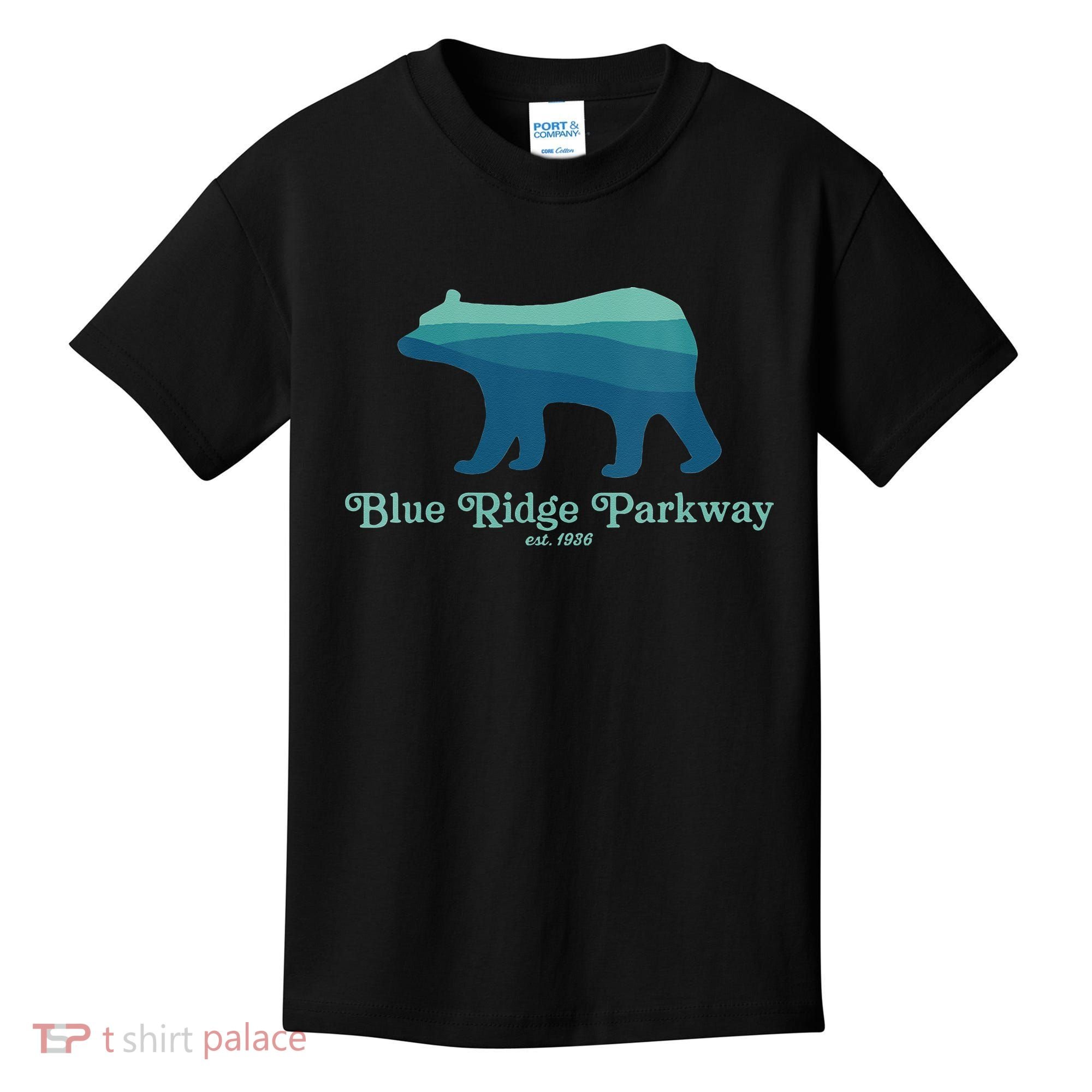 Blue Ridge Parkway Bear Smokies Appalachian Mountains Kids T-Shirt