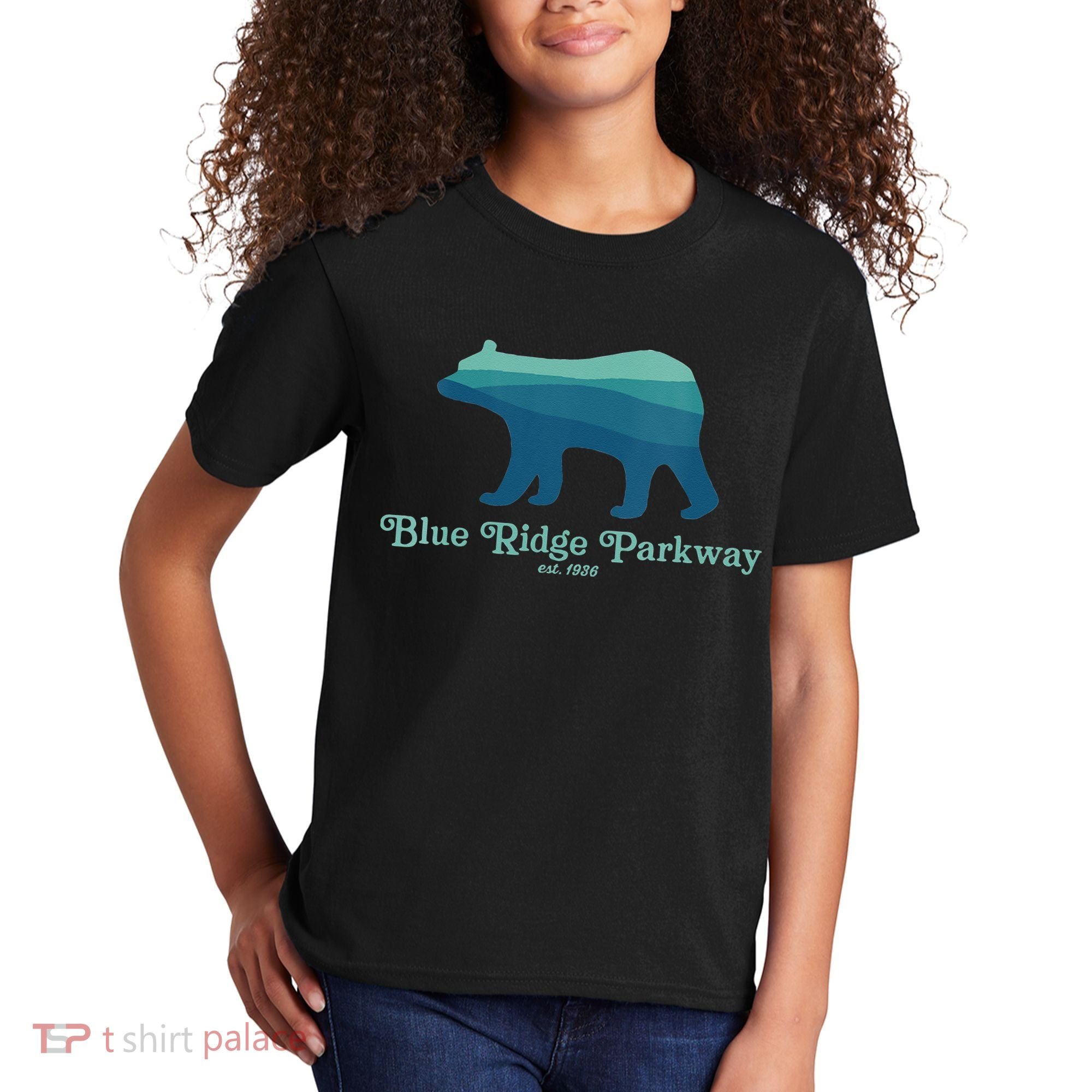 Blue Ridge Parkway Bear Smokies Appalachian Mountains Kids T-Shirt