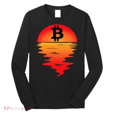 Bitcoin Retro Portfolio Crypto Currency Long Sleeve Shirt