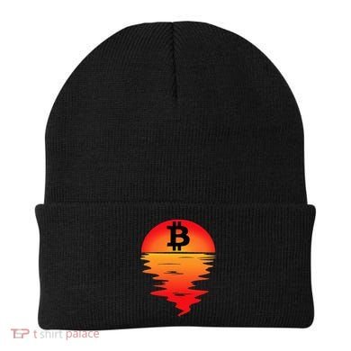 Bitcoin Retro Portfolio Crypto Currency Beanie