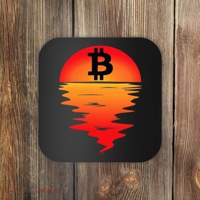 Bitcoin Retro Portfolio Crypto Currency Coaster