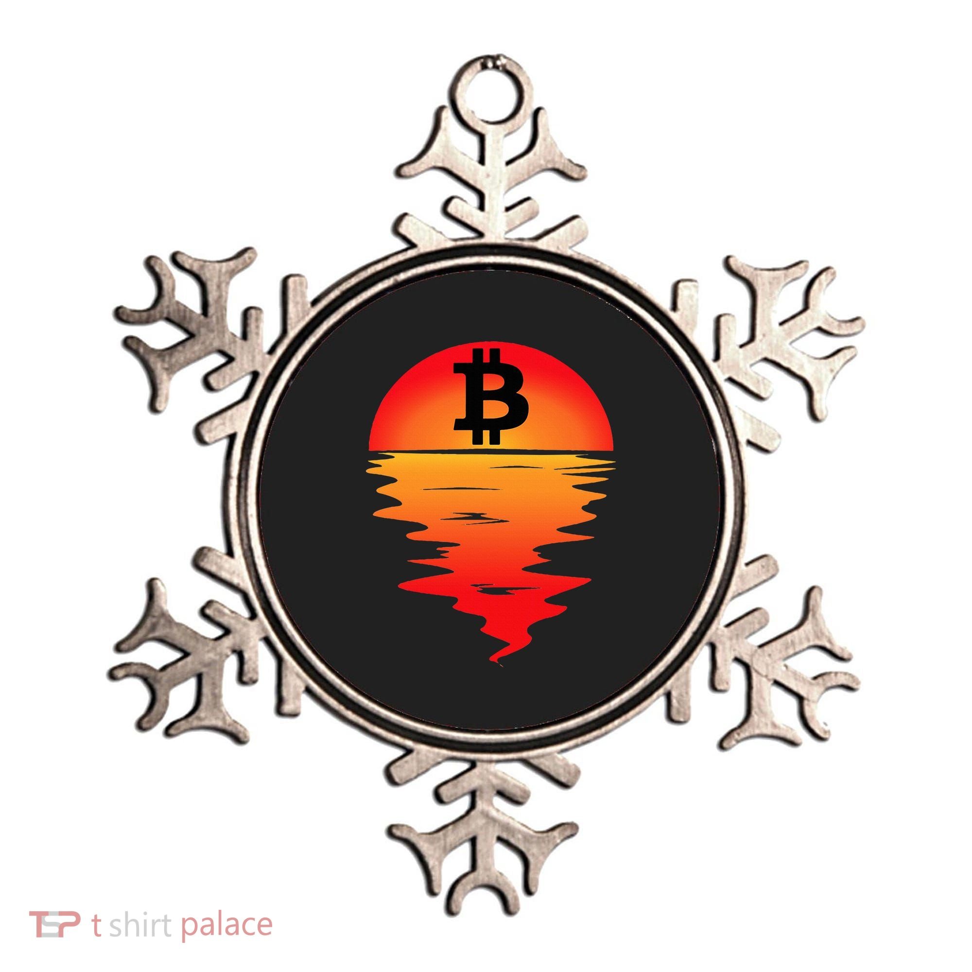 Bitcoin Retro Portfolio Crypto Currency Ornament