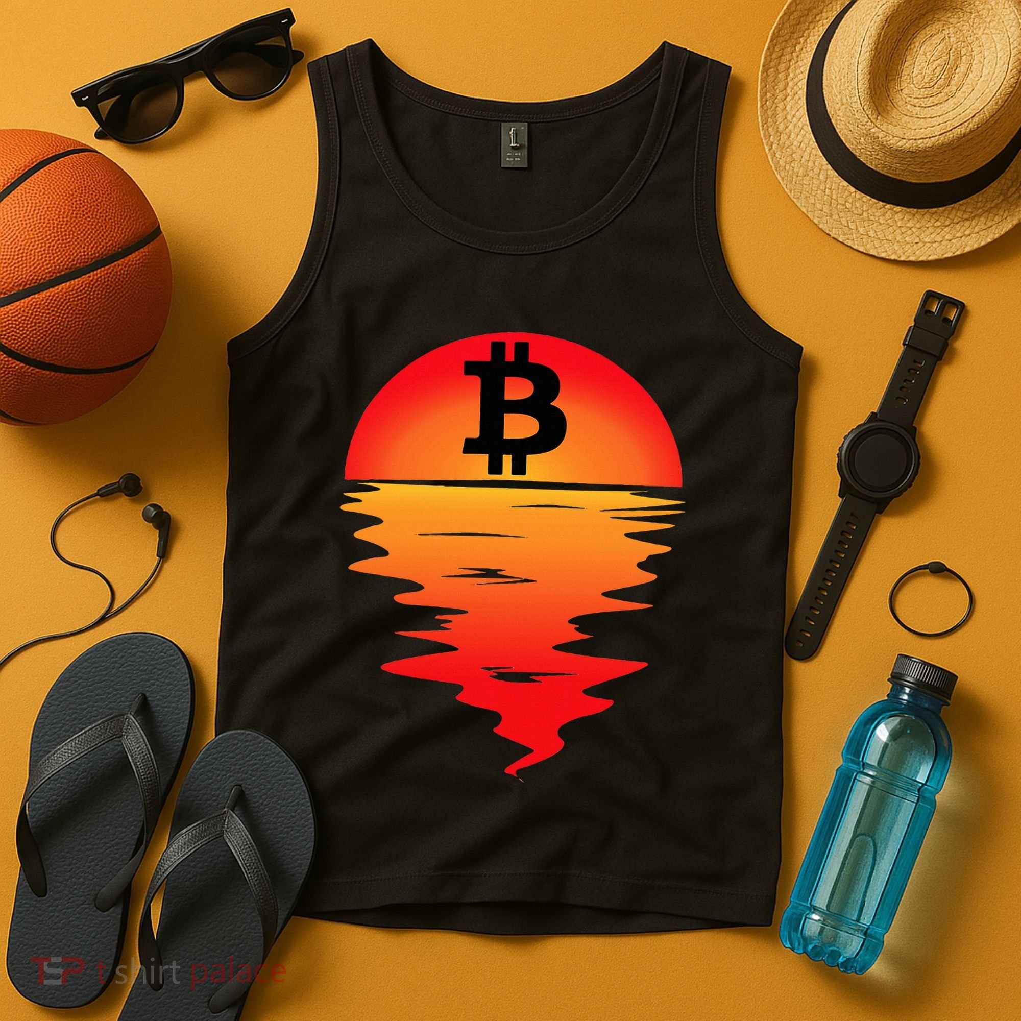 Bitcoin Retro Portfolio Crypto Currency Tank Top