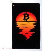 Bitcoin Retro Portfolio Crypto Currency Golf Towel thumb 0