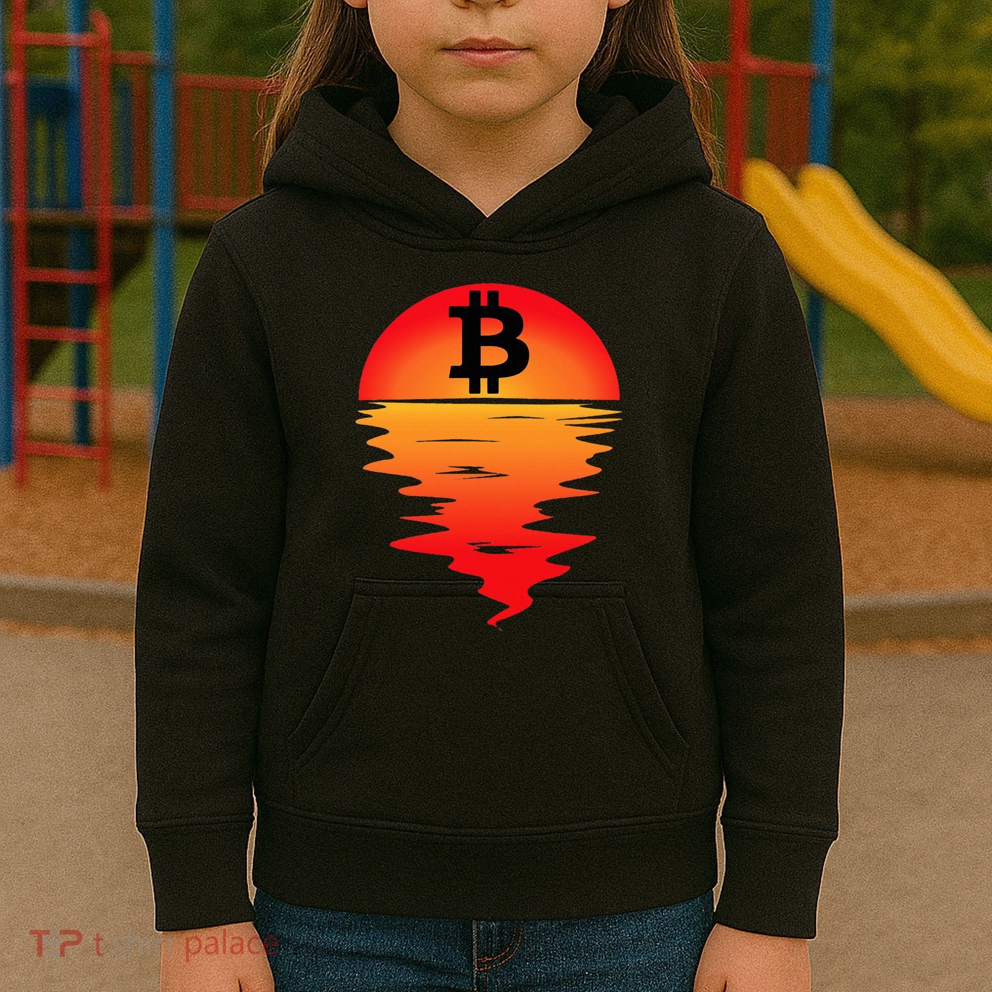 Bitcoin Retro Portfolio Crypto Currency Kids Hoodie