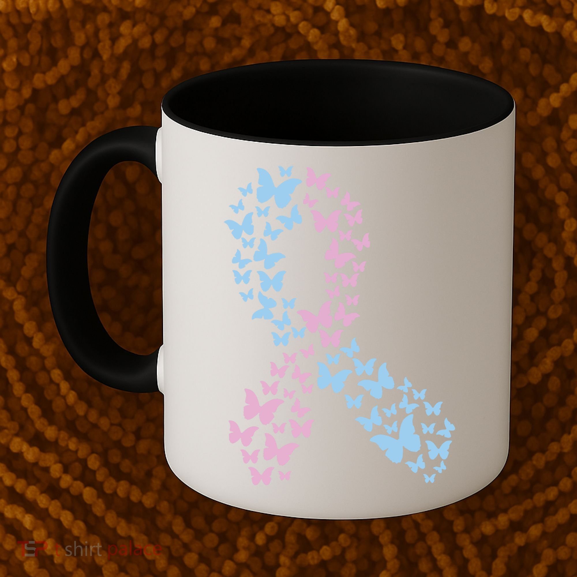 Butterfly Ribbon Pregnancy And Infant Loss Awareness Month Gift Coffee Mug