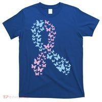 Butterfly Ribbon Pregnancy And Infant Loss Awareness Month Gift T-Shirt thumb 0