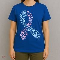 Butterfly Ribbon Pregnancy And Infant Loss Awareness Month Gift T-Shirt thumb 4