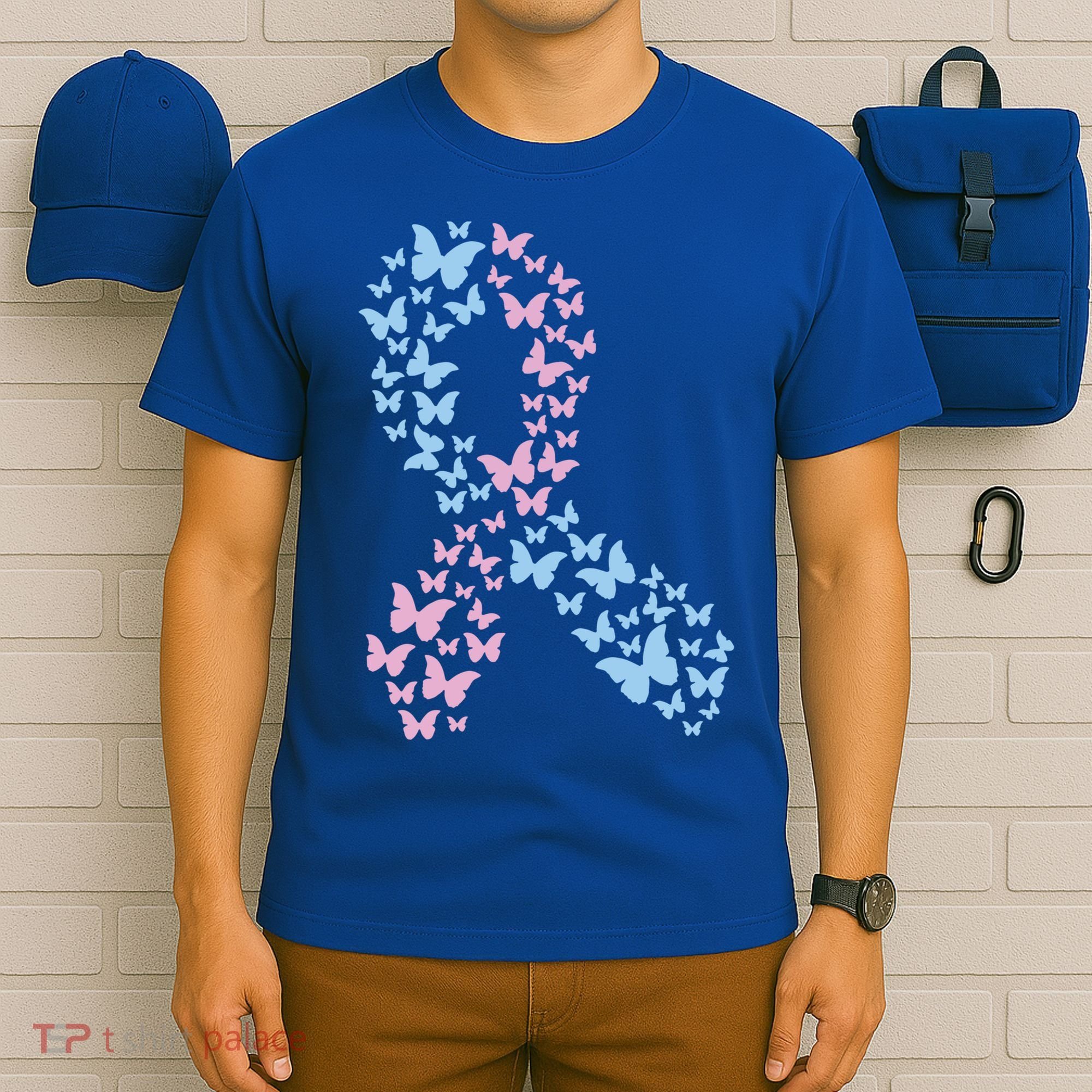 Butterfly Ribbon Pregnancy And Infant Loss Awareness Month Gift T-Shirt