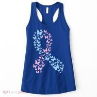 Butterfly Ribbon Pregnancy And Infant Loss Awareness Month Gift Women's Tank Top thumb 0