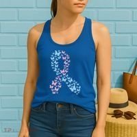 Butterfly Ribbon Pregnancy And Infant Loss Awareness Month Gift Women's Tank Top thumb 2