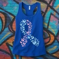 Butterfly Ribbon Pregnancy And Infant Loss Awareness Month Gift Women's Tank Top thumb 3