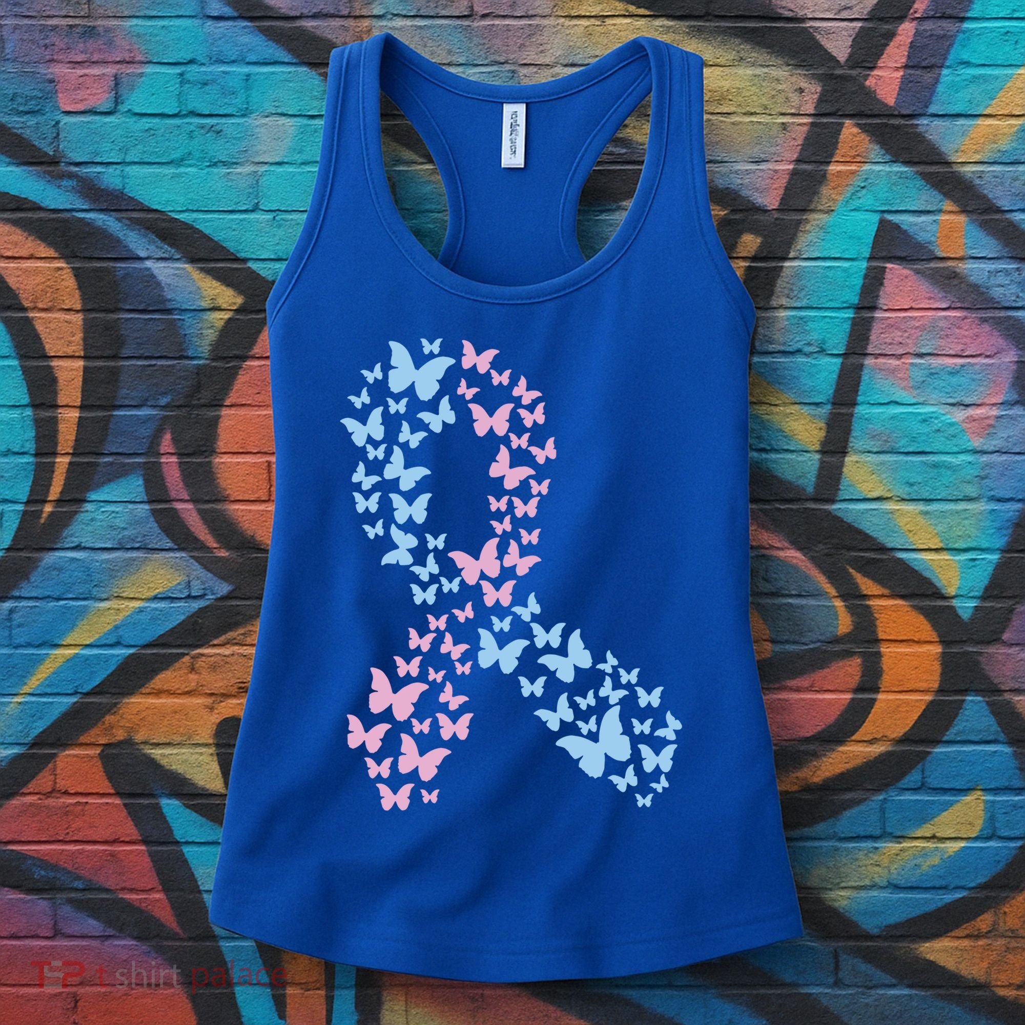 Butterfly Ribbon Pregnancy And Infant Loss Awareness Month Gift Women's Tank Top