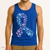Butterfly Ribbon Pregnancy And Infant Loss Awareness Month Gift Tank Top thumb 3