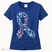 Butterfly Ribbon Pregnancy And Infant Loss Awareness Month Gift Women's T-Shirt thumb 0