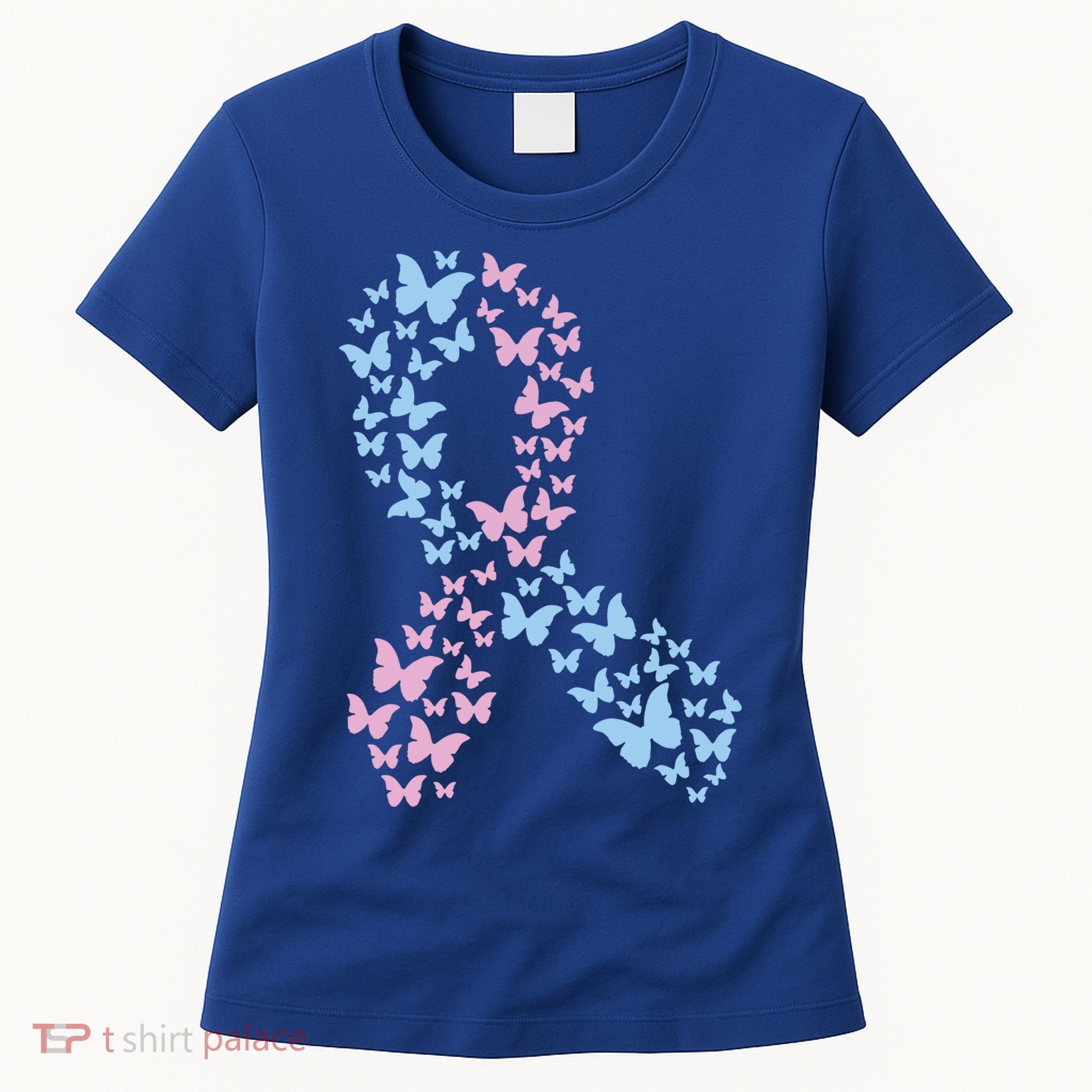 Butterfly Ribbon Pregnancy And Infant Loss Awareness Month Gift Women's T-Shirt
