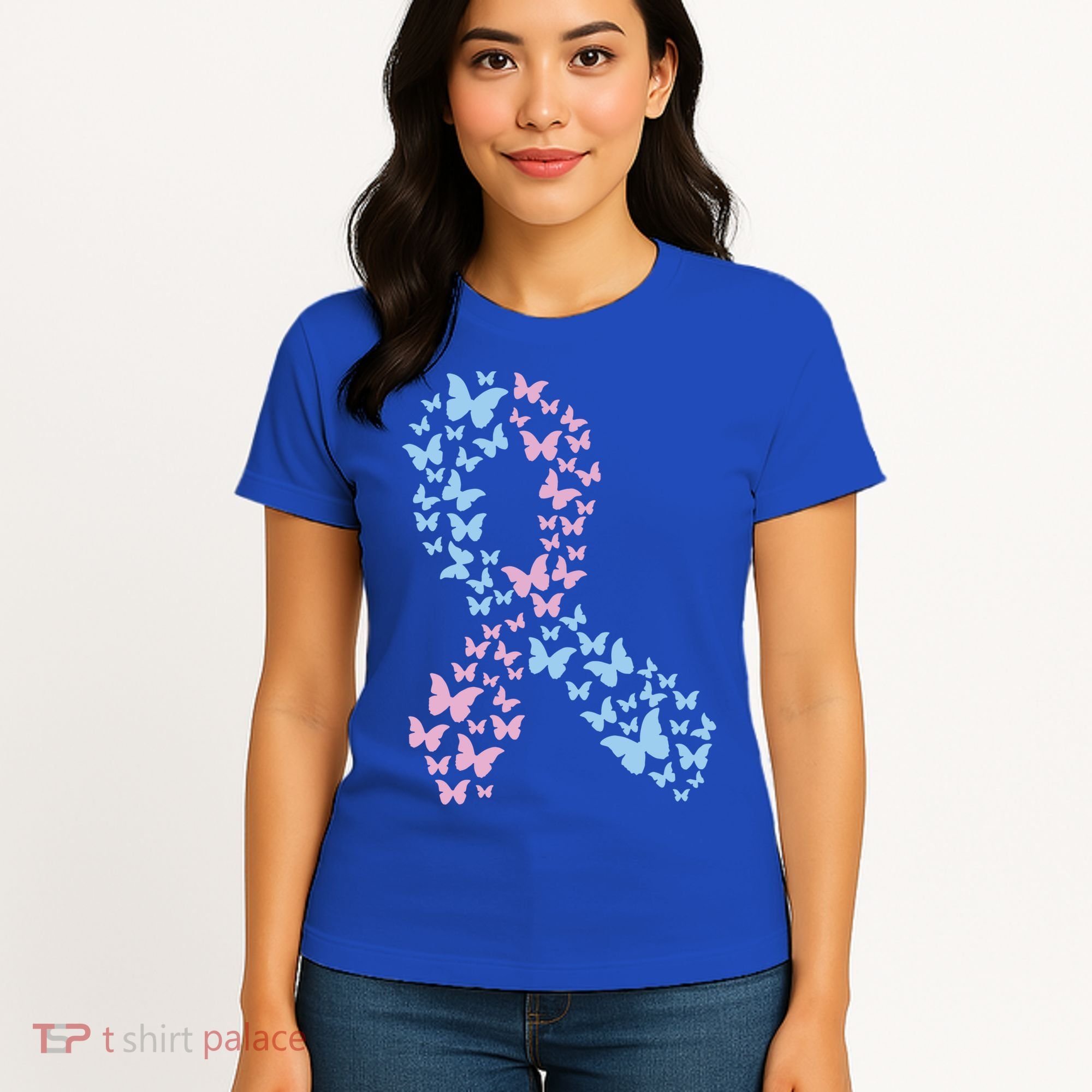 Butterfly Ribbon Pregnancy And Infant Loss Awareness Month Gift Women's T-Shirt