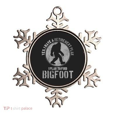 Bigfoot Retirement Plan Funny Retired Sasquatch Hunter Gift Ornament