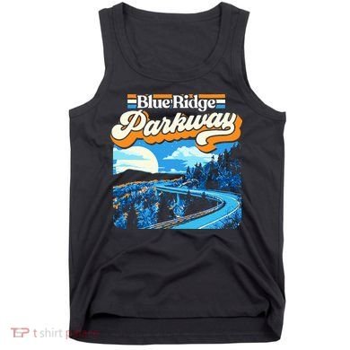 Blue Ridge Parkway Vintage Night Moon & Stars Graphic Tank Top