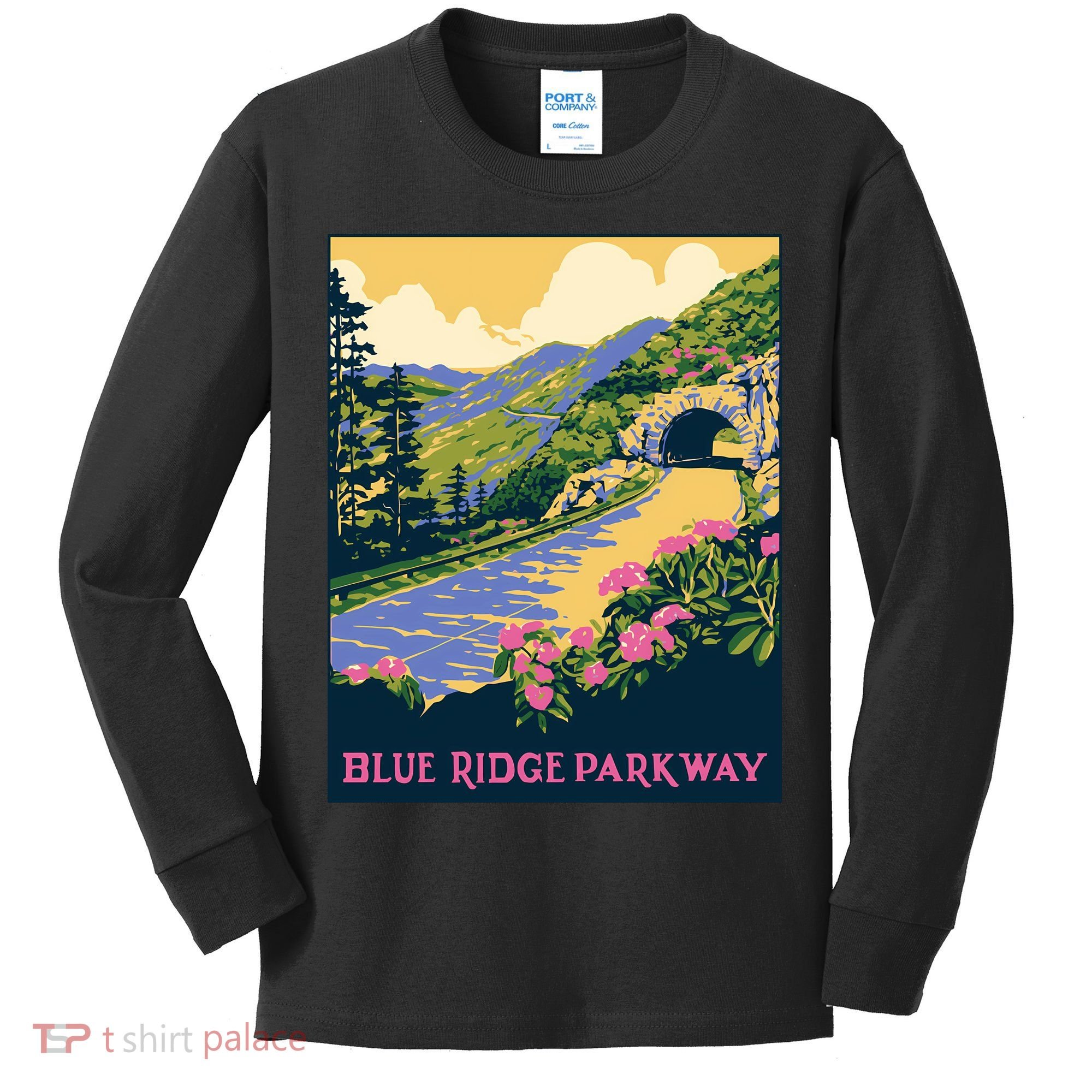 Blue Ridge Parkway Kids Long Sleeve Shirt