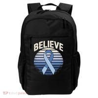 Blue Ribbon Prostate Colon Cancer Believe Awareness Backpack thumb 0