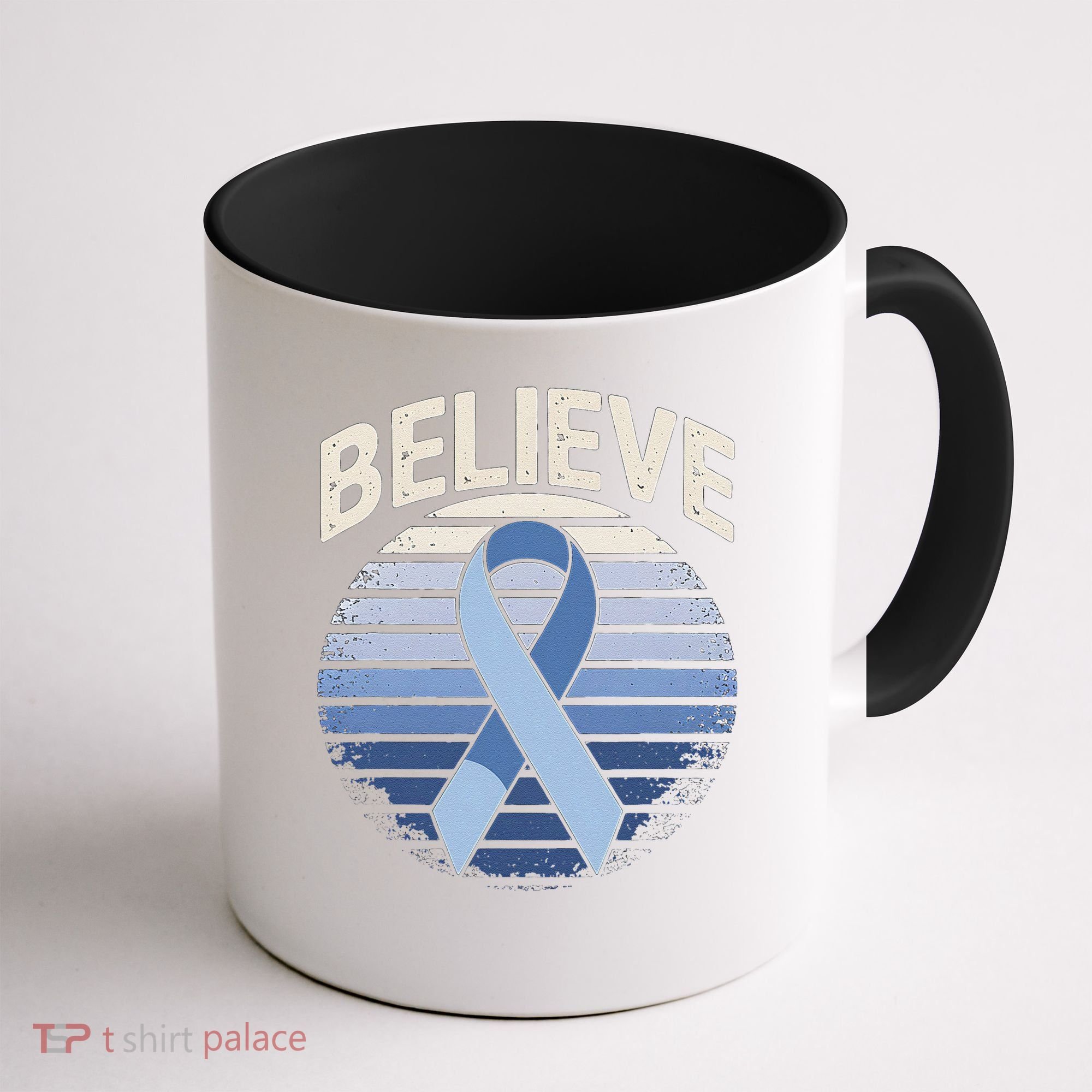 Blue Ribbon Prostate Colon Cancer Believe Awareness Coffee Mug