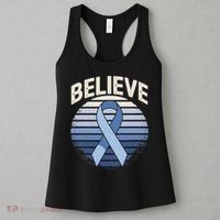 Blue Ribbon Prostate Colon Cancer Believe Awareness Women's Tank Top thumb 3