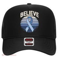 Blue Ribbon Prostate Colon Cancer Believe Awareness Hat thumb 0