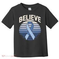 Blue Ribbon Prostate Colon Cancer Believe Awareness Toddler T-Shirt thumb 0