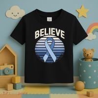 Blue Ribbon Prostate Colon Cancer Believe Awareness Toddler T-Shirt thumb 3