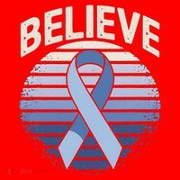 Blue Ribbon Prostate Colon Cancer Believe Awareness Santa Hat thumb 1