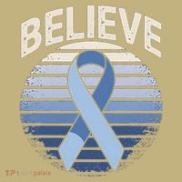 Blue Ribbon Prostate Colon Cancer Believe Awareness Polo thumb 2