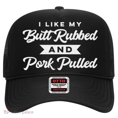 Butt Rubbed Pork Pulled Funny Bbq Grill Southern Smoker Hat