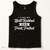 Butt Rubbed Pork Pulled Funny Bbq Grill Southern Smoker Tank Top thumb 2